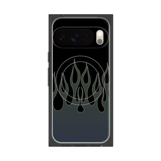 Premium Square Case with Pixelsnap［ Flame - Blue ］