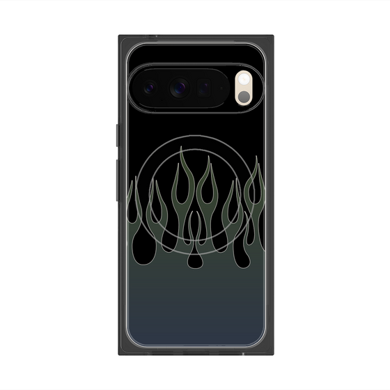 Premium Square Case with Pixelsnap［ Flame - Blue ］