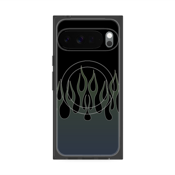 Premium Square Case with Pixelsnap［ Flame - Blue ］