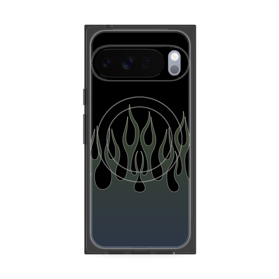 Premium Square Case with Pixelsnap［ Flame - Blue ］