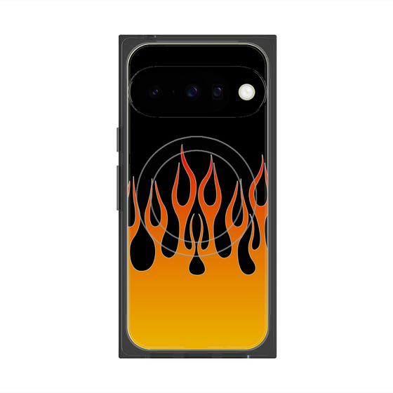 Premium Square Case with Pixelsnap［ Flame - Orange ］