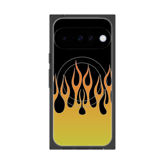 Premium Square Case with Pixelsnap［ Flame - Yellow ］