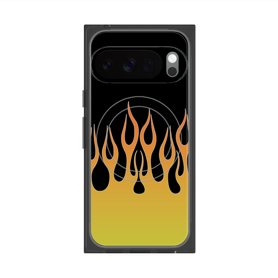 Premium Square Case with Pixelsnap［ Flame - Yellow ］