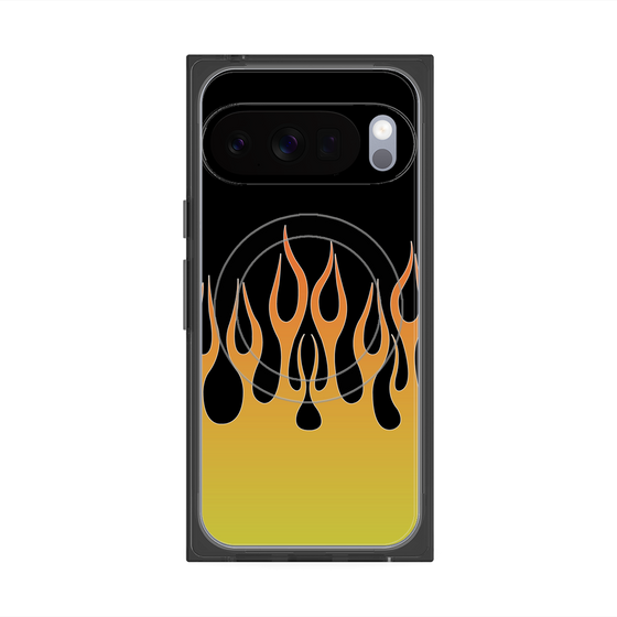 Premium Square Case with Pixelsnap［ Flame - Yellow ］