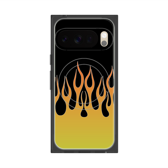 Premium Square Case with Pixelsnap［ Flame - Yellow ］