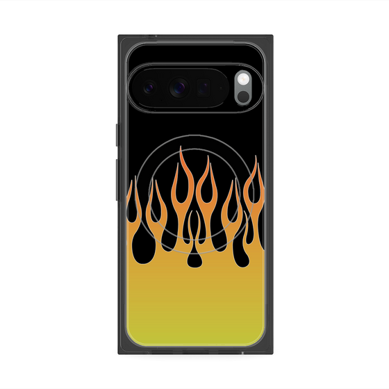 Premium Square Case with Pixelsnap［ Flame - Yellow ］