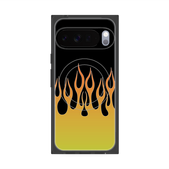 Premium Square Case with Pixelsnap［ Flame - Yellow ］