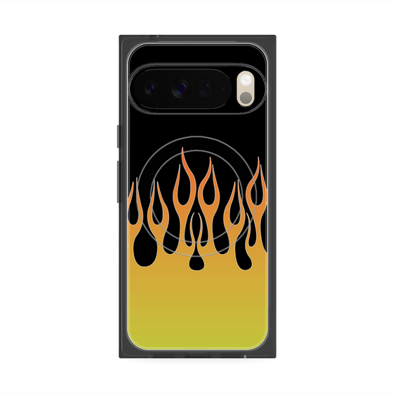 Premium Square Case with Pixelsnap［ Flame - Yellow ］