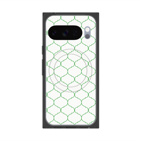 Premium Square Case with Pixelsnap［ Moroccan1 -Green ］