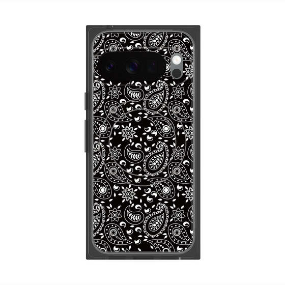 Premium Square Case with Pixelsnap［ Paisley - Black ］