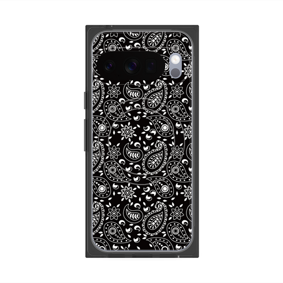 Premium Square Case with Pixelsnap［ Paisley - Black ］