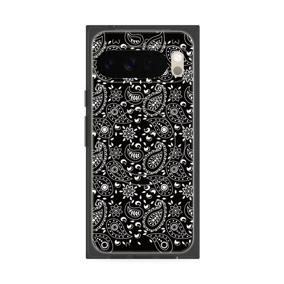 Premium Square Case with Pixelsnap［ Paisley - Black ］