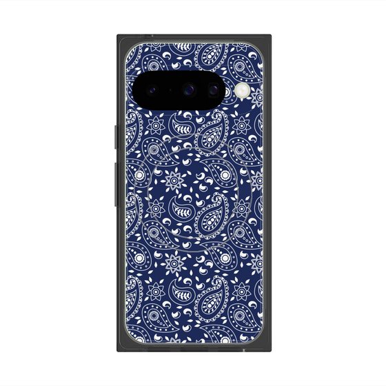 Premium Square Case with Pixelsnap［ Paisley - Blue ］