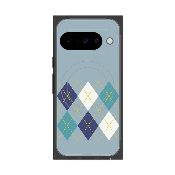 Premium Square Case with Pixelsnap［ Nordic Argyle - Blue ］