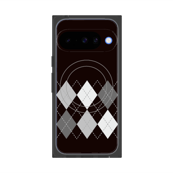 Premium Square Case with Pixelsnap［ Nordic Argyle - Black ］
