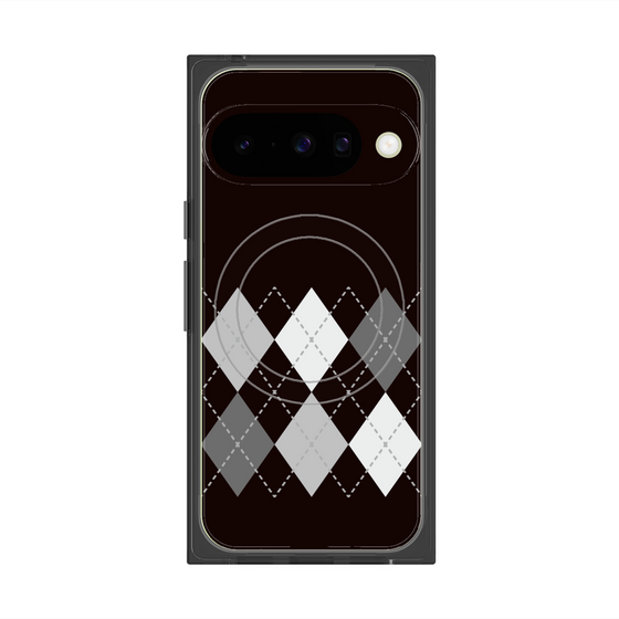 Premium Square Case with Pixelsnap［ Nordic Argyle - Black ］