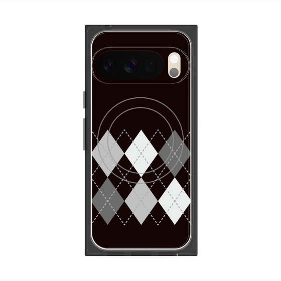 Premium Square Case with Pixelsnap［ Nordic Argyle - Black ］