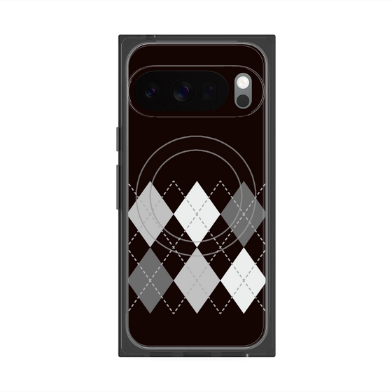 Premium Square Case with Pixelsnap［ Nordic Argyle - Black ］