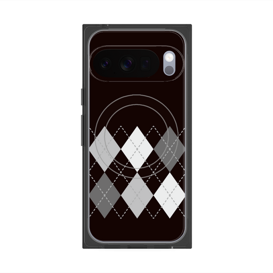 Premium Square Case with Pixelsnap［ Nordic Argyle - Black ］
