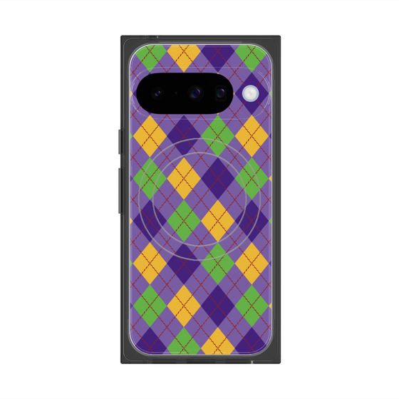 Premium Square Case with Pixelsnap［ Argyle - Purple ］