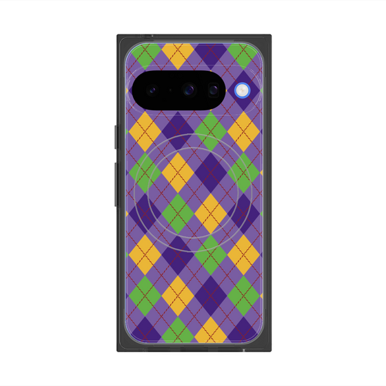 Premium Square Case with Pixelsnap［ Argyle - Purple ］