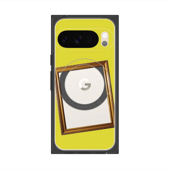 Premium Square Case with Pixelsnap［ Photo Frame - Yellow ］