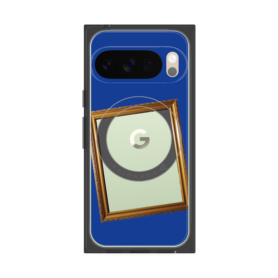 Premium Square Case with Pixelsnap［ Photo Frame - Blue ］