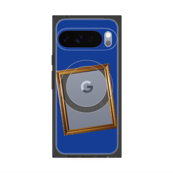 Premium Square Case with Pixelsnap［ Photo Frame - Blue ］