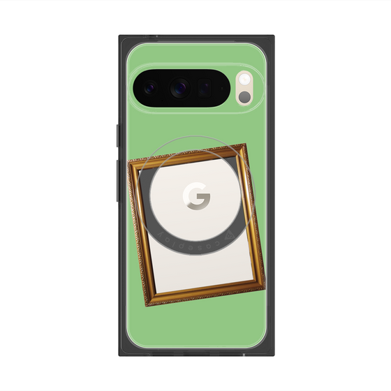 Premium Square Case with Pixelsnap［ Photo Frame - Light Green ］