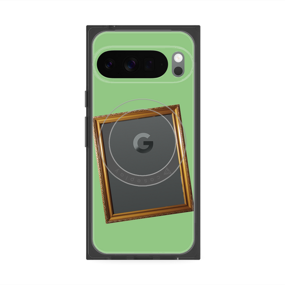 Premium Square Case with Pixelsnap［ Photo Frame - Light Green ］