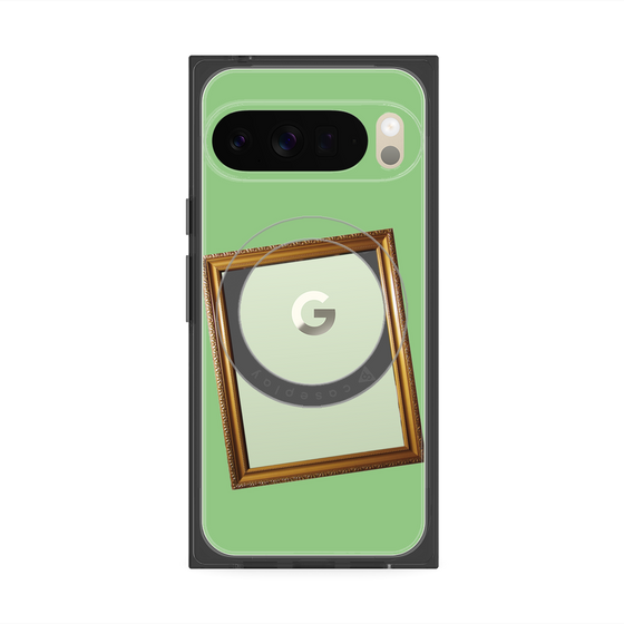 Premium Square Case with Pixelsnap［ Photo Frame - Light Green ］