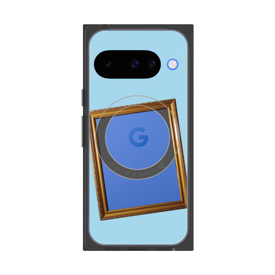 Premium Square Case with Pixelsnap［ Photo Frame - Light Blue ］