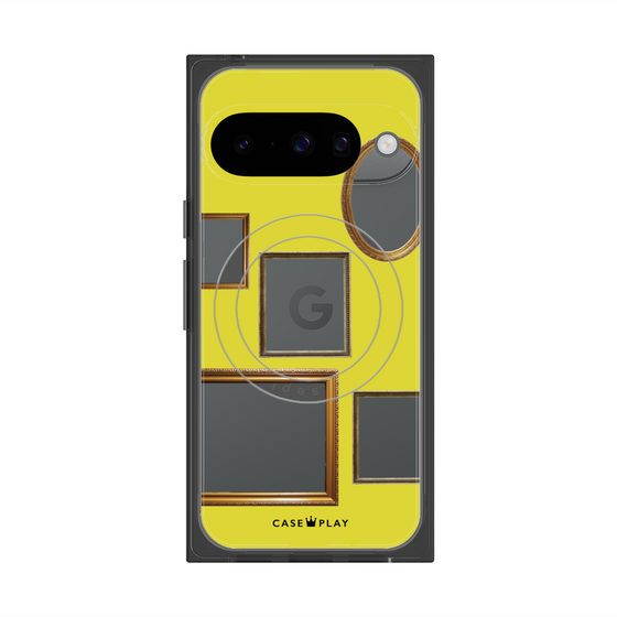 Premium Square Case with Pixelsnap［ Photo Frames - Yellow ］