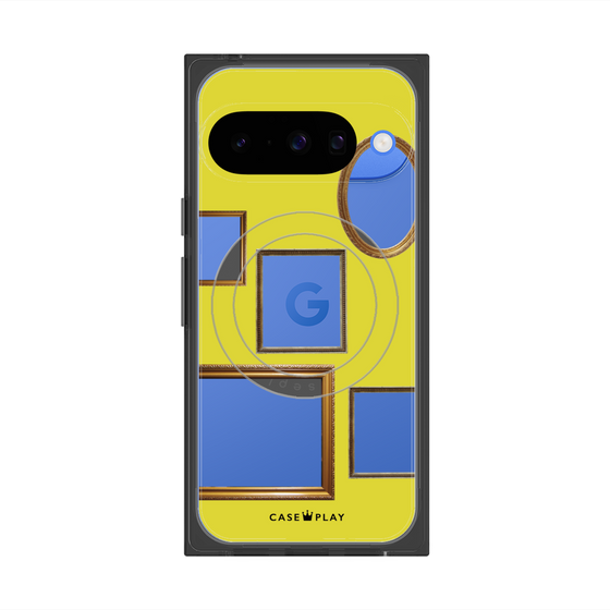 Premium Square Case with Pixelsnap［ Photo Frames - Yellow ］