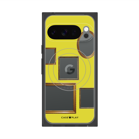 Premium Square Case with Pixelsnap［ Photo Frames - Yellow ］