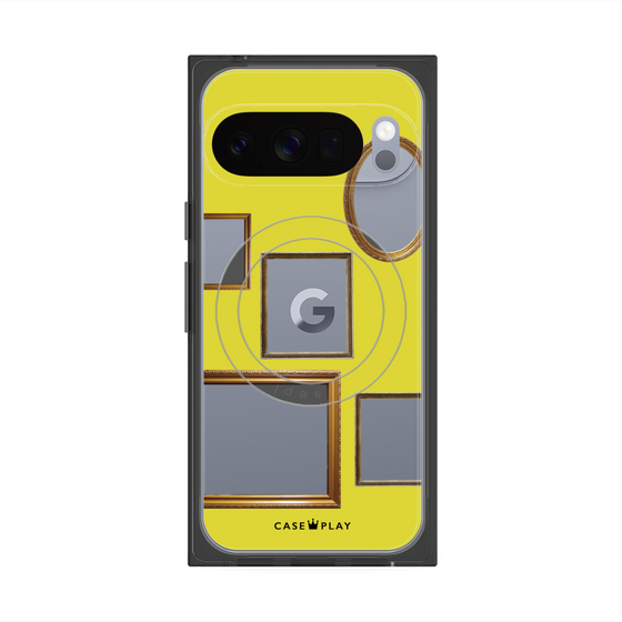 Premium Square Case with Pixelsnap［ Photo Frames - Yellow ］