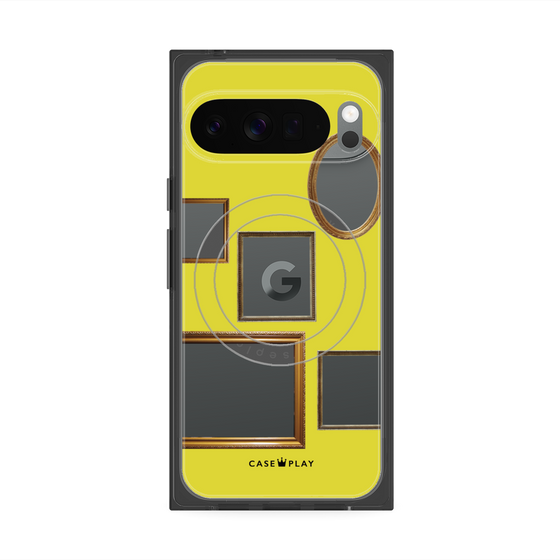 Premium Square Case with Pixelsnap［ Photo Frames - Yellow ］