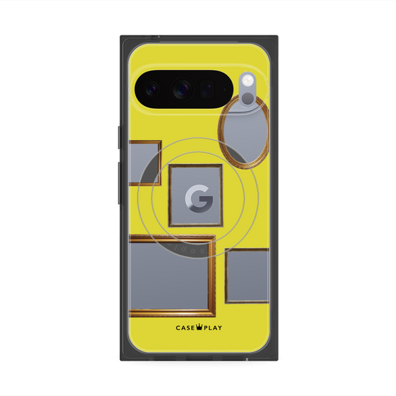 Premium Square Case with Pixelsnap［ Photo Frames - Yellow ］