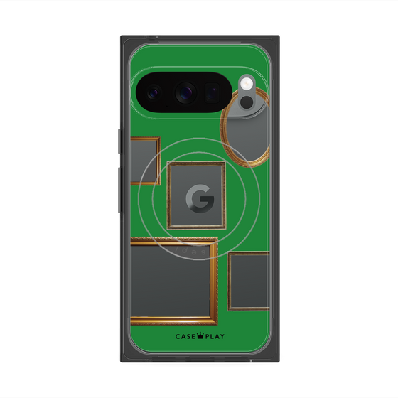 Premium Square Case with Pixelsnap［ Photo Frames - Green ］