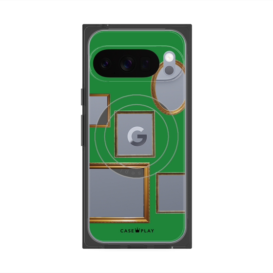 Premium Square Case with Pixelsnap［ Photo Frames - Green ］