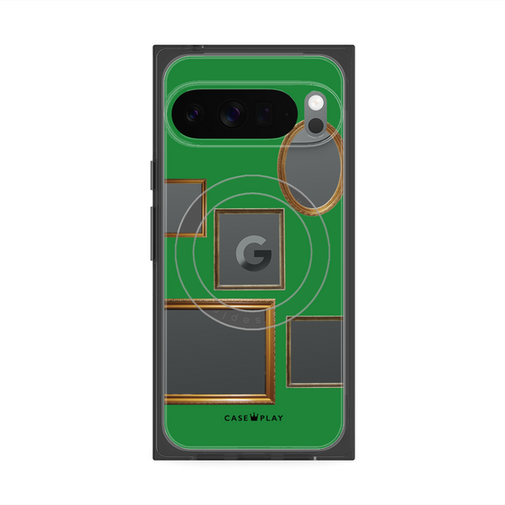 Premium Square Case with Pixelsnap［ Photo Frames - Green ］