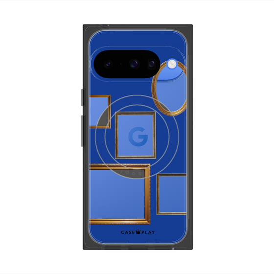 Premium Square Case with Pixelsnap［ Photo Frames - Blue ］