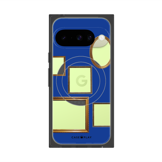 Premium Square Case with Pixelsnap［ Photo Frames - Blue ］