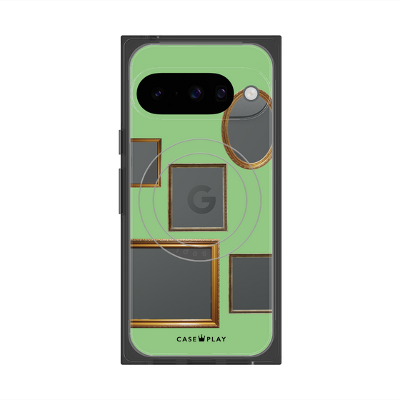 Premium Square Case with Pixelsnap［ Photo Frames - Light Green ］