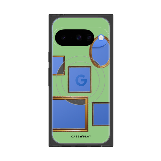 Premium Square Case with Pixelsnap［ Photo Frames - Light Green ］