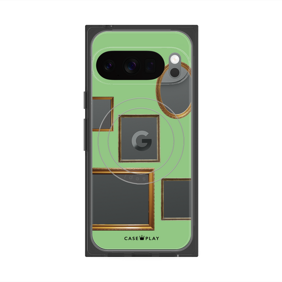 Premium Square Case with Pixelsnap［ Photo Frames - Light Green ］