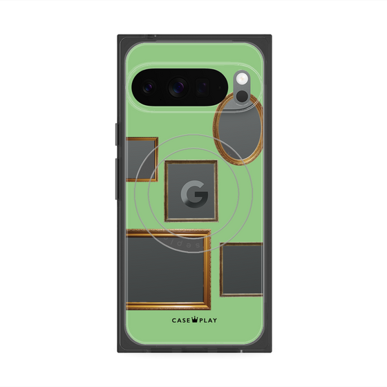 Premium Square Case with Pixelsnap［ Photo Frames - Light Green ］