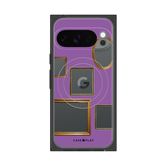 Premium Square Case with Pixelsnap［ Photo Frames - Purple ］