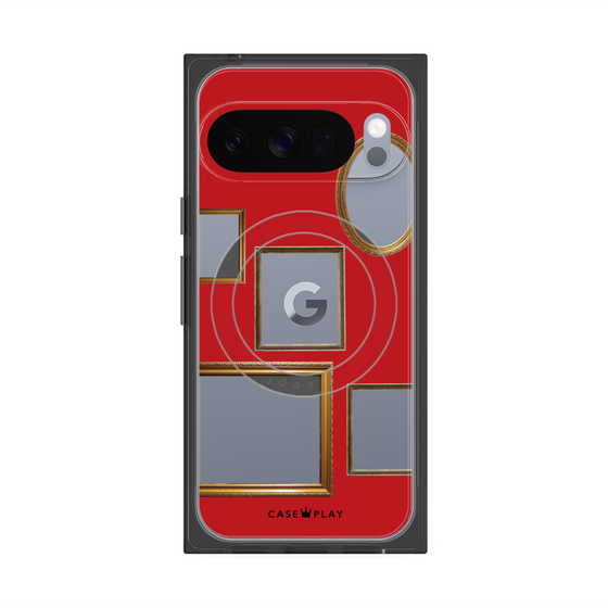 Premium Square Case with Pixelsnap［ Photo Frames - Red ］