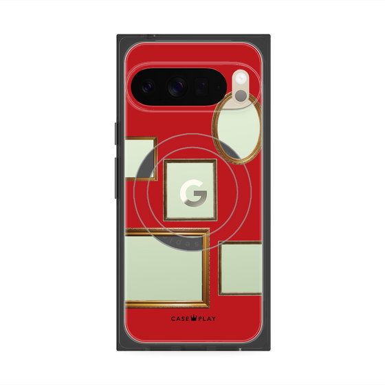 Premium Square Case with Pixelsnap［ Photo Frames - Red ］